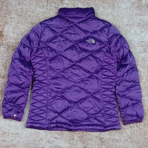 The North Face Purple Quilted 550 Down Puffer Jacket